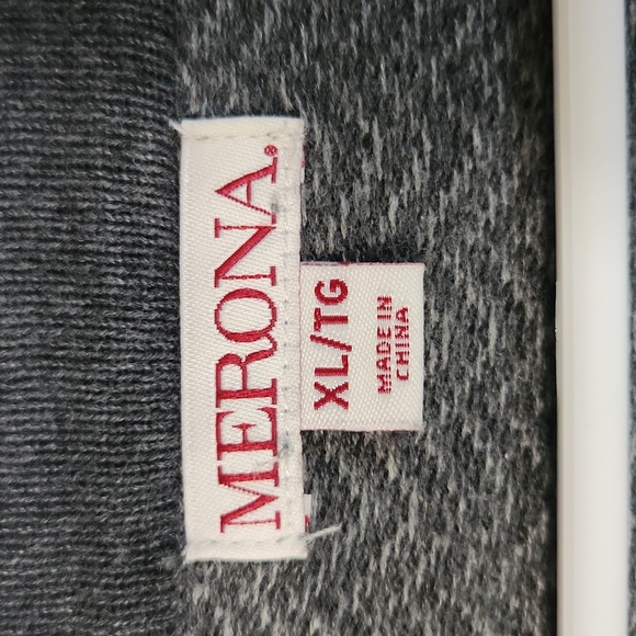 Merona Gray Button Down Cardigan Sweater Sz XL - Picture 2 of 7